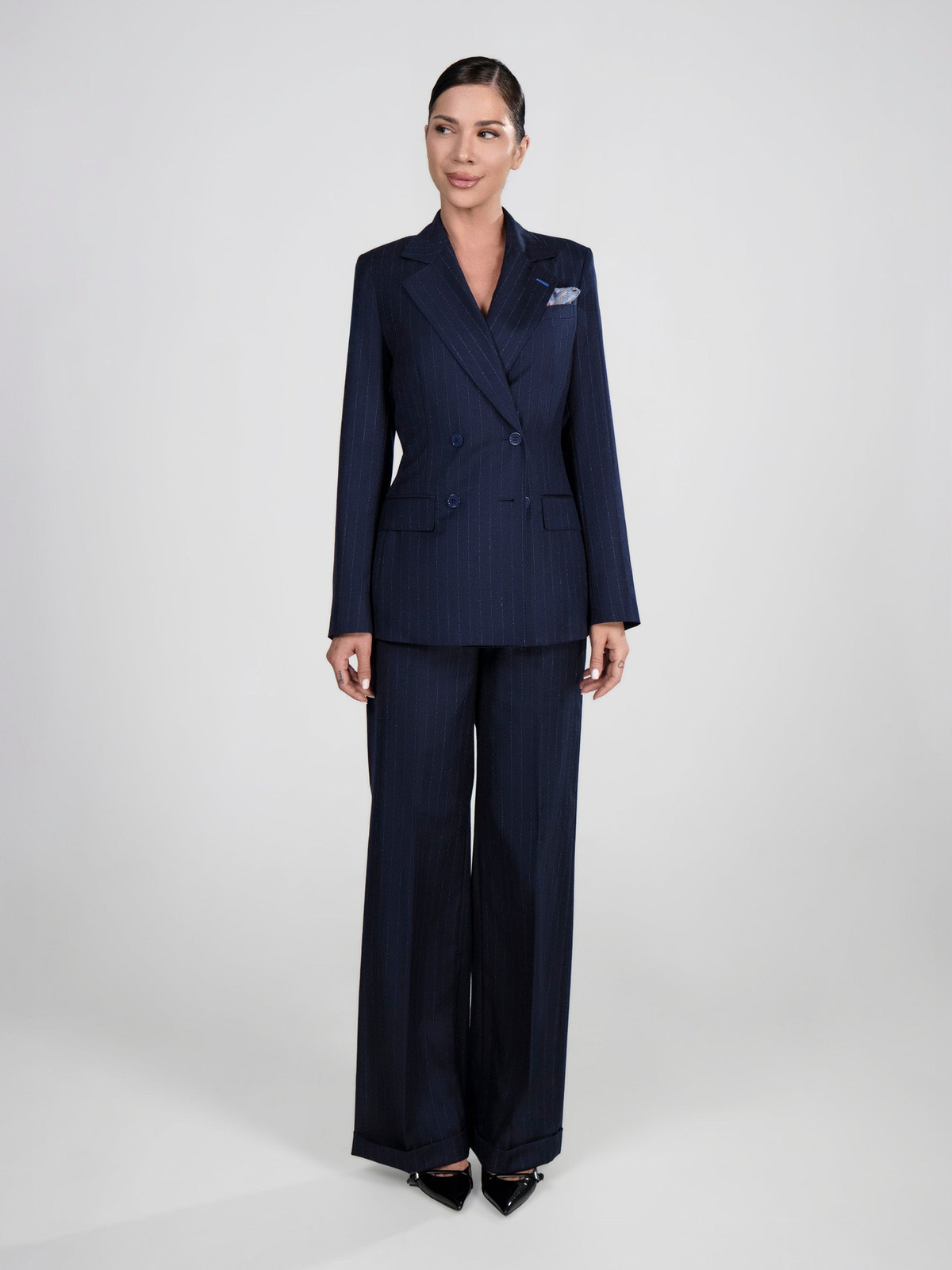 Navy Pinstripe – Timeless Authority