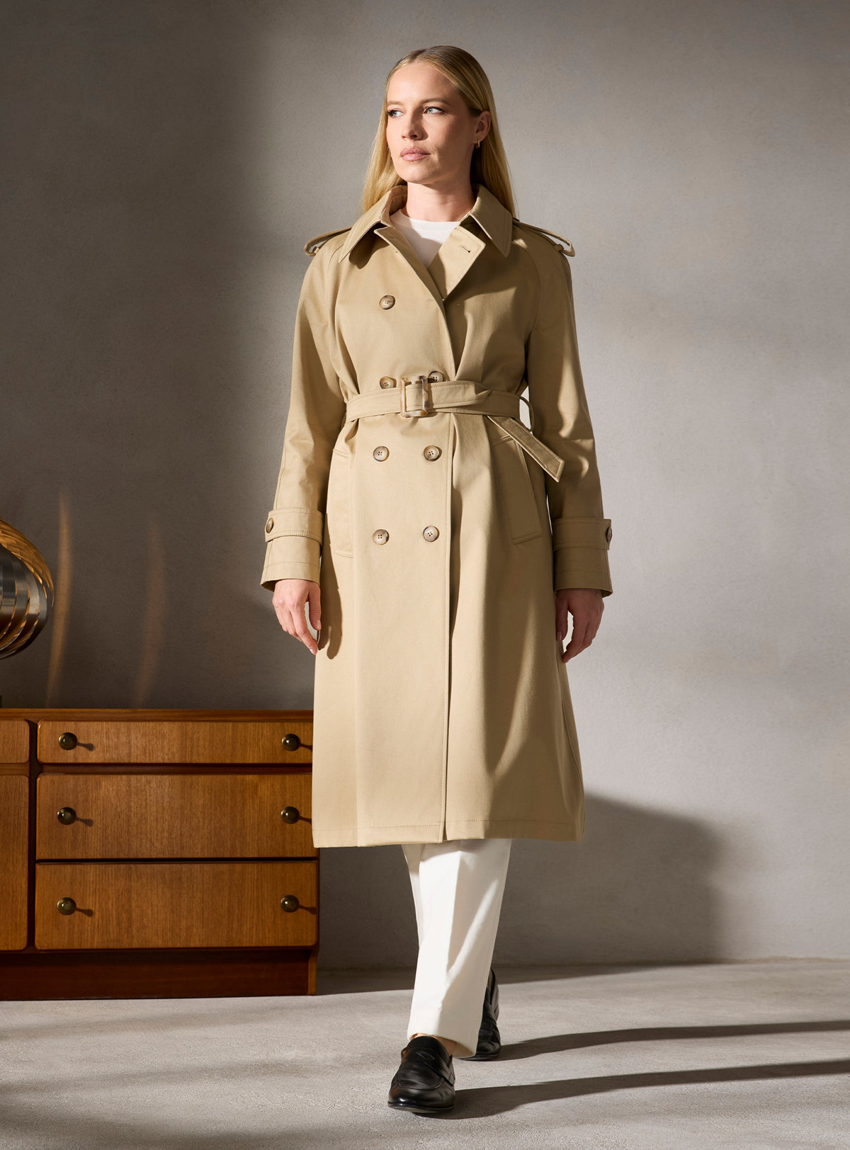 Trench damă Anne bej cu cordon — imagine 2